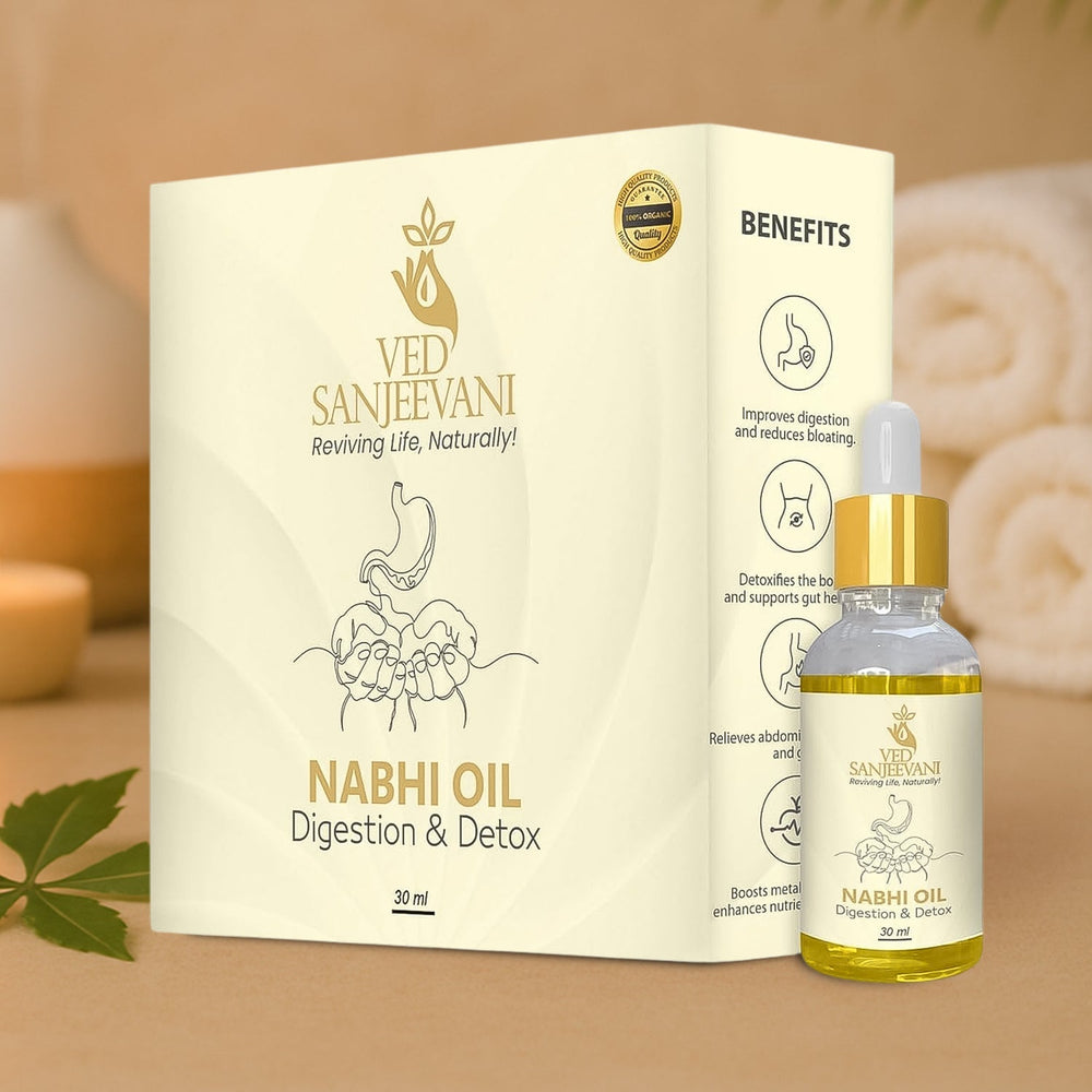 Ved Sanjeevani 30ML Ayurvedic Nabhi Oil for Digestion & Detox (30ML / 1 Pc)
