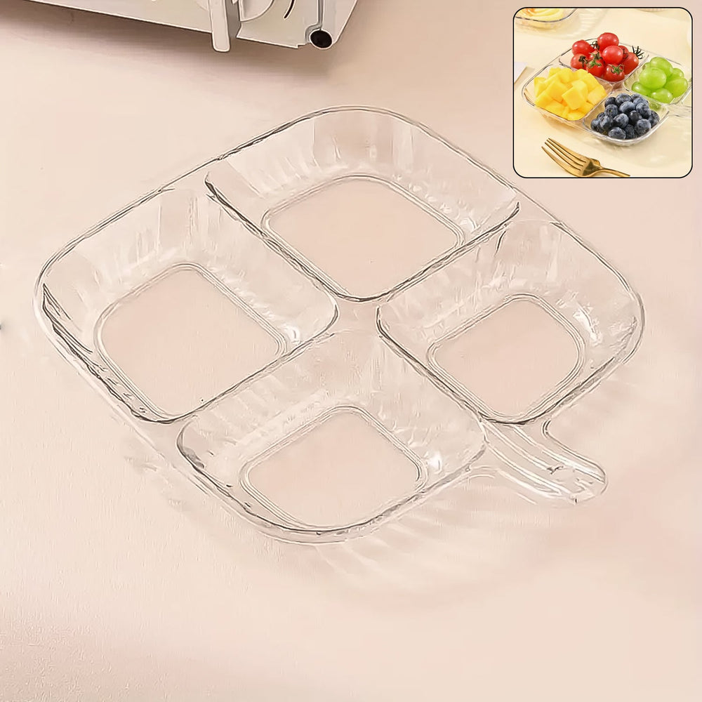 Plastic Kitchen Trays for Serving (4 Compartment / 1 Pc)