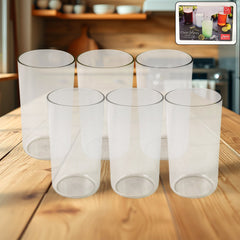 Apex Clear Plastic Tumbler / Glass Set – 6-Piece Unbreakable