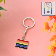 Rainbow Design Metal Keyring Key Chain (1 Pc Mix Design)