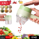 4 in 1 Electric Handheld Cooking Hammer Vegetable Cutter Set Electric Food Chopper Multifunction Vegetable Fruit Slicer