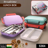 Premium Multi-Compartment Steel Lunch Box for Office, School & Travel