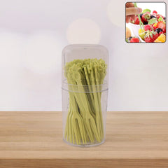 Plastic Fruit Forks Cake Dessert Forks Mini Forks (50 Pcs Set)