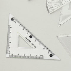 4-Piece Geometry Set, Triangle Ruler Protractor Straight Ruler