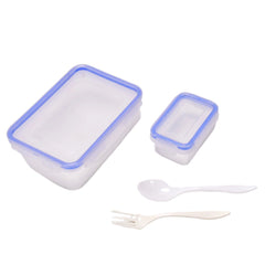 Multipurpose Air Tight 4 Side Lock Food Grade Lunch Box With Small Square Container