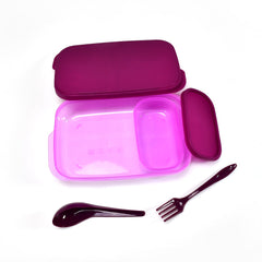 Unbreakable Leak-Proof BPA-Free Lunch Box with 2 Containers & Spoon