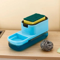 Modern 2-in-1 Dish Soap Dispenser & Sponge Caddy for Kitchen Countertop