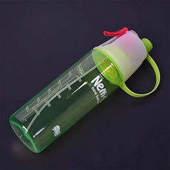 Plastic Dual Function Sports Water Bottle with Built-in Mist Spray and Leakproof Cap (600ML / 1 Pc)