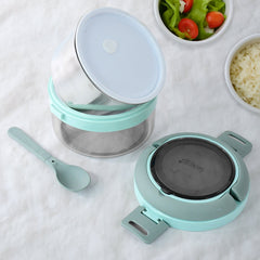 Ganesh Tiara 400ml Stainless Steel Insulated Lunch Box with Leakproof Lid & Folding Spoon