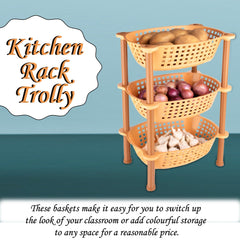 Multipurpose Plastic Storage Rack Organiser, Diwali - 3 pcs