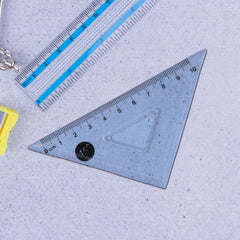 Transparent Plastic Set Square Ruler Kit (3 Pc)