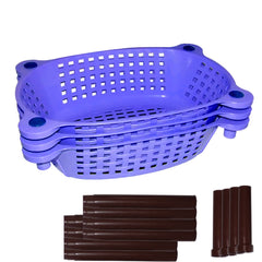 Multipurpose Plastic Storage Rack Organiser, Diwali - 3 pcs