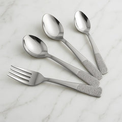 Stainless Steel Cutlery Set with Elegant Storage Stand (24 Pc)