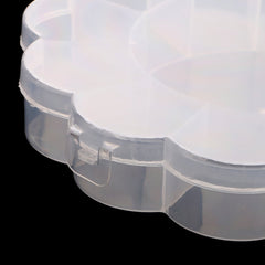 KikiKart Clear Round Multi-Compartment Organizer Box for Crafts & Jewelry