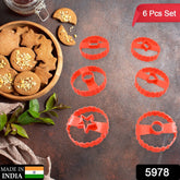 Easter Cookie Cutter Set - Plastic Biscuit Cutting Tools for DIY Baking & Cake Decoration (6-Piece)