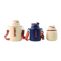 Adventure Ready: Premium Insulated Sports Water Bottle with Shoulder Strap - Hot & Cold Hydration