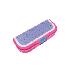 Multipurpose Cartoon Pencil Box – 2-Compartment Compass Box for Kids (Mix Color 1 Pc)