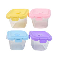 KikiKart SmileyGo 4-Piece Leak-Proof Food Storage Container Set (500ml)