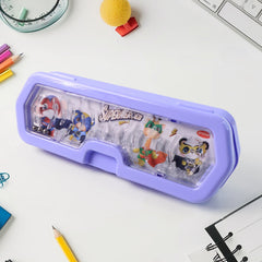 Superheroes Adventures Hard Case Pencil Box with Built-in Maze Game