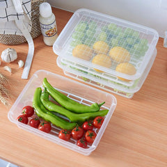 FreshKeep™ 3-Piece Stackable Fridge Storage Set with Smart Drain Trays & Airtight Lids