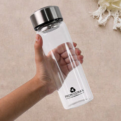Outdoor sport Glass water bottle With Steel Lid / 500 ML Approx)