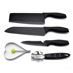 5-Piece Stainless Steel Kitchen Knife Set – Chef, Chopping, Utility, Butcher Knives