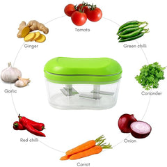 Manual Hand Push Garlic Cutter & Vegetable Chopper (1 pc)