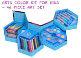 46 Pcs Plastic Art Colour Set with Color , Crayons, Oil Pastel and Sketch Pens