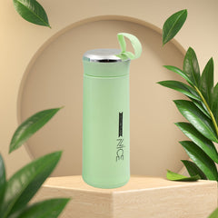 outdoor sport water bottle 400ml leak proof BPA-free for travel cold and hot water glass water bottle with daily water intake for gym and children, Nice Bottle (1 pc)