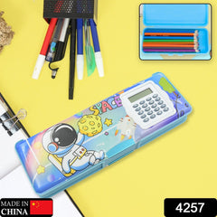 Magnetic Geometry Box - Double-Sided Pencil Case with Calculator for Students