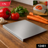 KikiKart ProChef Stainless Steel Anti-Bacterial Kitchen Chopping Board with Stable Bent Edge