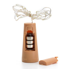 20 LED Wine Bottle Cork Lights Copper Wire String Lights, Battery Powered / Wine Bottle Fairy Lights Bottle