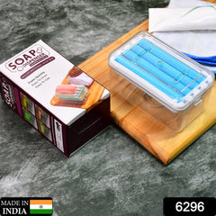 2-in-1 Portable Soap Dish & Dispenser – Multifunctional Soap Holder with Roller & Drain Holes for Bathroom, Kitchen, Home Use (1 Pc)