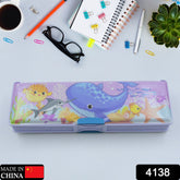 Multipurpose Cartoon Pencil Case – Double Deck Compass Box with 2 Compartments