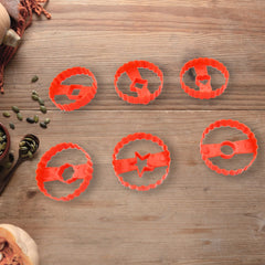 Easter Cookie Cutter Set - Plastic Biscuit Cutting Tools for DIY Baking & Cake Decoration (6-Piece)