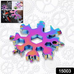 Durable & Portable 18-in-1 Snowflake Multi-Tool – Bottle Opener, Screwdriver & Wrench Kit