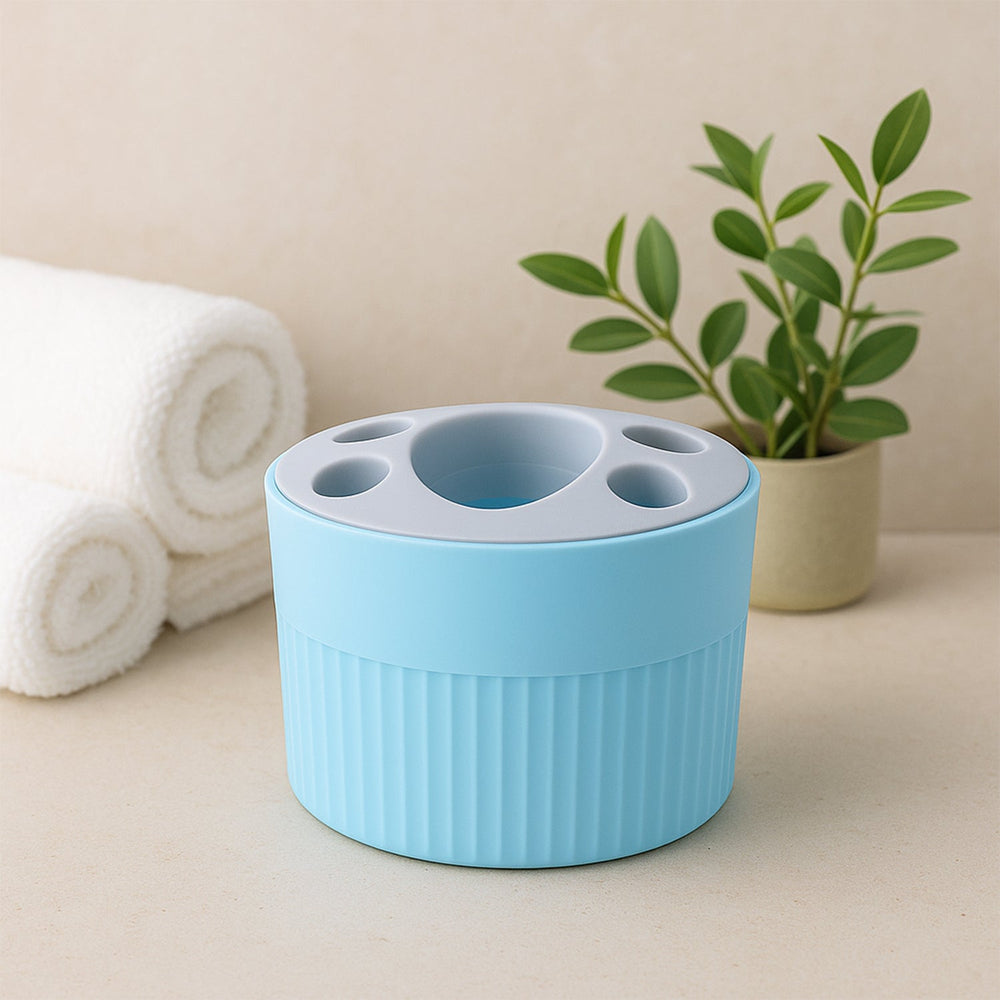 Multipurpose Bathroom Toothbrush and Utility Holder Stand with Multiple Slots (1 Pc)