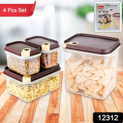 Ritu Push 'N' Lock Airtight Food Storage Container Set (4 Pc)