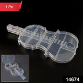 Elegant Violin-Shaped Clear Multi-Compartment Storage & Organizer Box