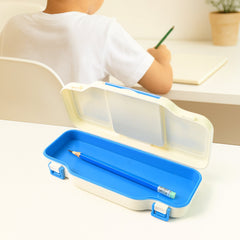 Interactive 2-in-1 Kids Pencil & Game Box - Tic Tac Toe Fun for School