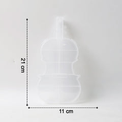 Elegant Violin-Shaped Clear Multi-Compartment Storage & Organizer Box