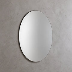 Elegant Oval Frameless Wall Mirror for Home & Office Decor (6 Pc)