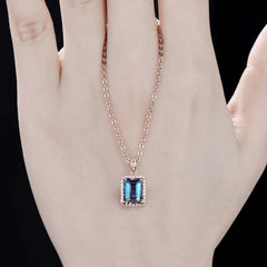 Stone Pendant Necklace Chain Set with Earrings (1 Set / Mix Color & Design)