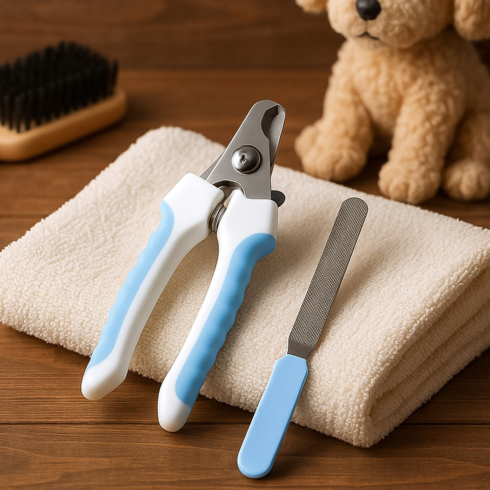 Pet Nail Clipper and Nail File Grooming Kit for Dogs and Cats (Mix Color / 2 Pc)