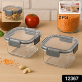 Apex Press N' Lock ClearView Airtight Food Containers – 2-Pack Freshness Set (540ml)