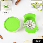 Apex Apple Cutter with Container – Unbreakable ABS Body & Stainless Steel Blades