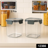 Apex Press N' Lock 900ml Airtight Food Storage Containers - Set of 2 for Freshness & Organization