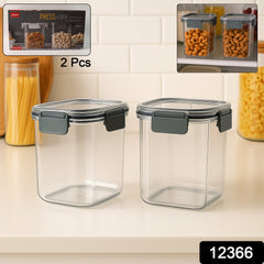 Apex Press N' Lock 900ml Airtight Food Storage Containers - Set of 2 for Freshness & Organization