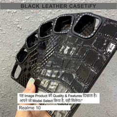 Black Leather Casetify Case Case For Realme 10