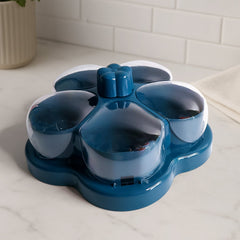 Supermom Lotus Shape Rotating Dry Fruit & Snack Organizer Box with Compartments (1 Pc)